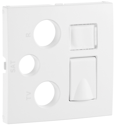 Tapa para Tomas Múltiples R - TV - SAT - RJ45 /  R - TV - SAT - RJ45 - FO