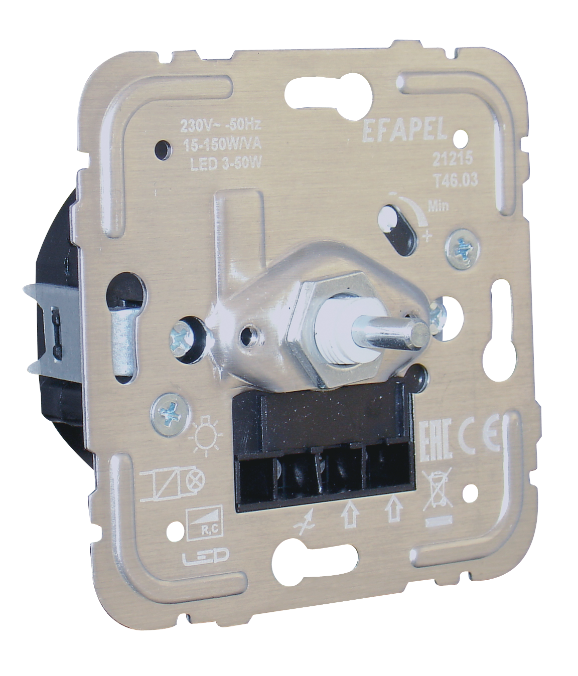 Regulador/Conmutador de Luz Rotativo Electrónico para Lámparas de Bajo Consumo de 150W R, C
